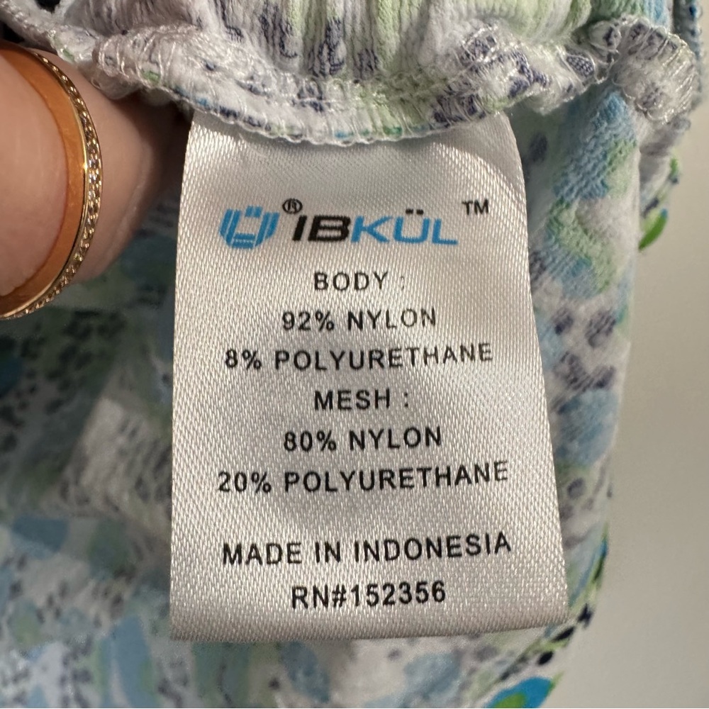 IBKUL Pullover 1/4 Zip Kamila Small S Mockneck Blue Green Athleisure Long Sleeve - Picture 5 of 7